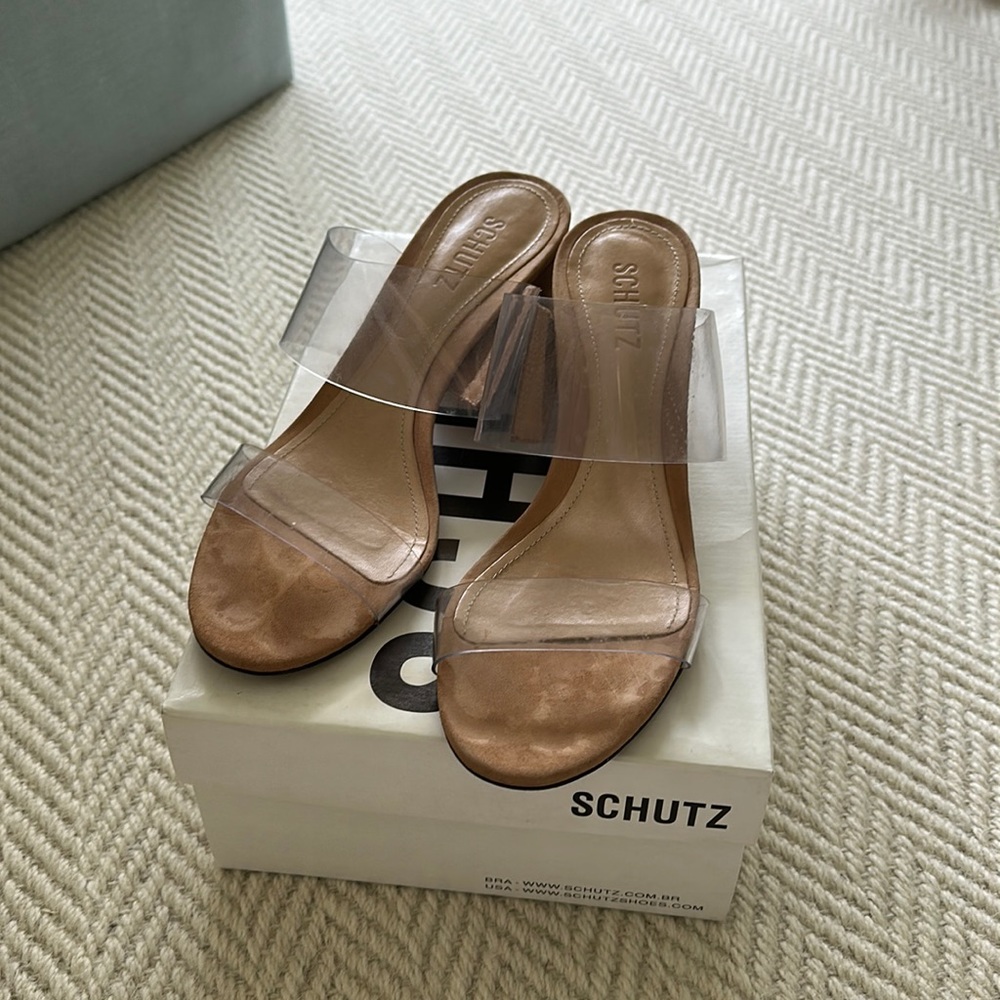 Schutz PVC sandals size 8